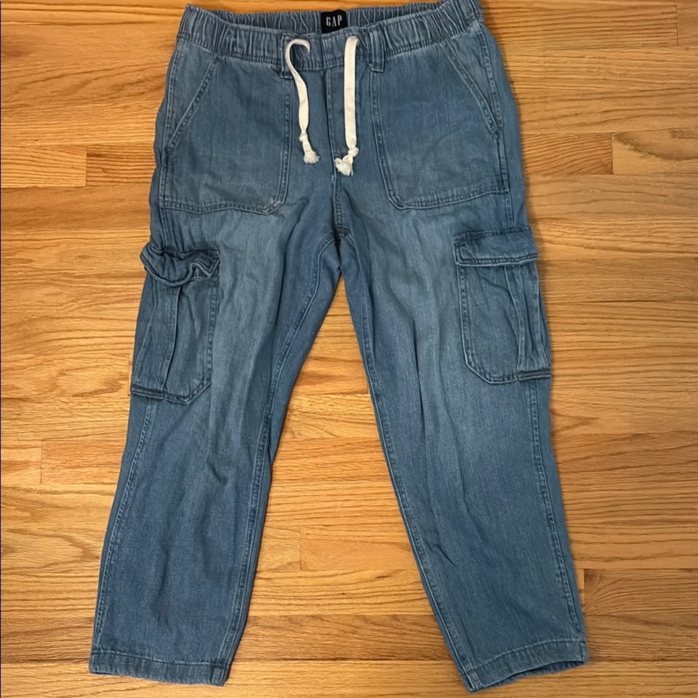 GAP Blue Cargo Pants with Elastic Waistband